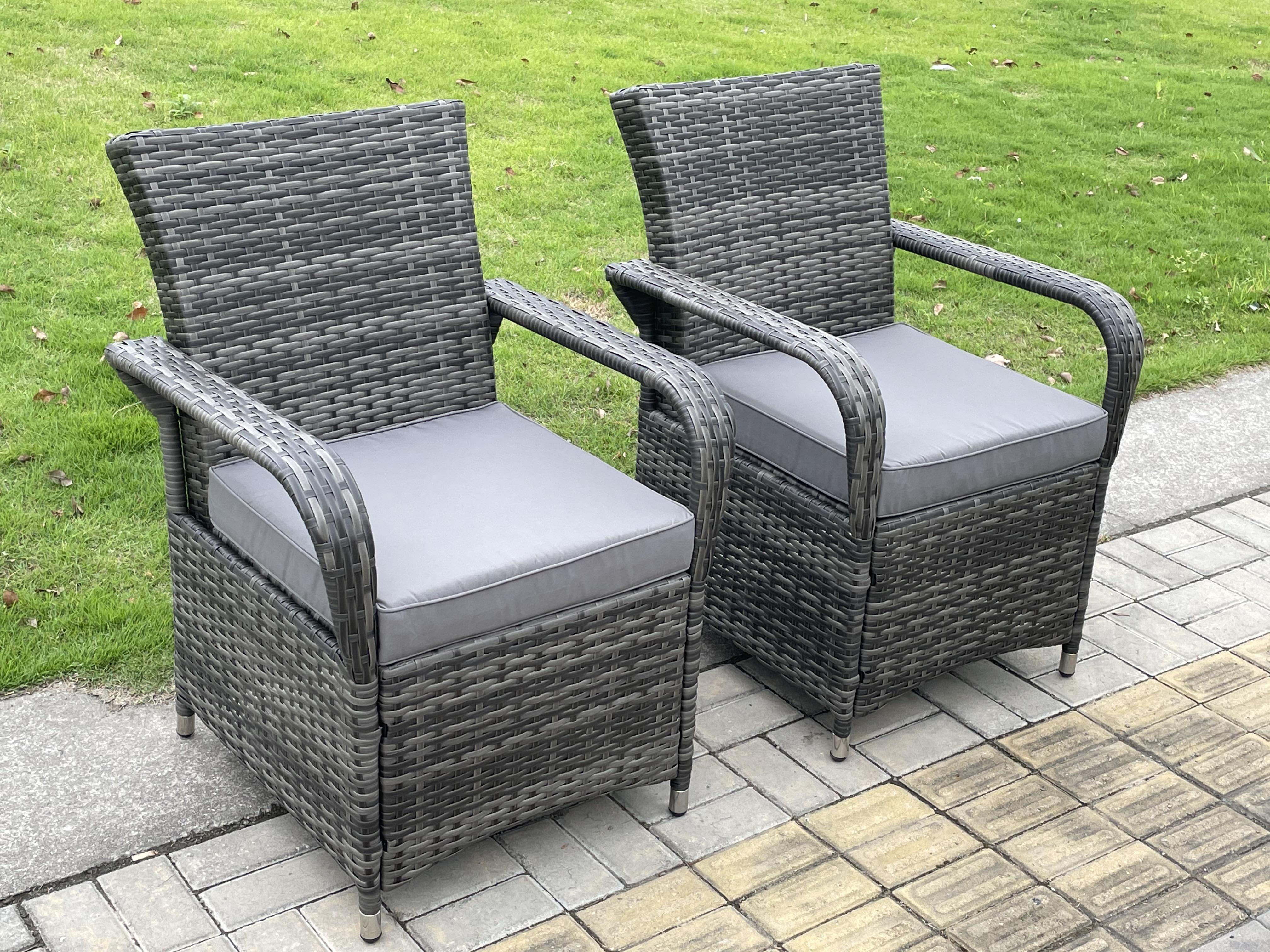 mixed grey rattan chairs