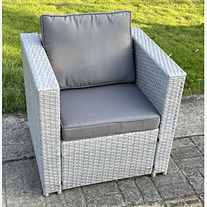 Rattan Single Arm Chair Sofa Outdoor Garden Furniture With Seat And Back Cushion